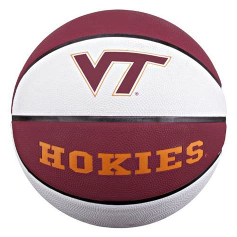 NCAA Virginia Tech Hokies Collegiate Deluxe Official Size Rubber Basketball, The Baden BRSKT ...