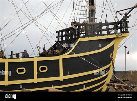 A replica of the Victoria, Magellan's ship in Puerto San Julian Stock ...