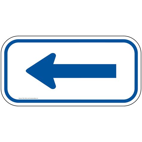 Parking Fire / Emergency Sign - Blue Arrow On White With Symbol