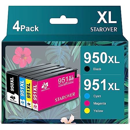ColorKing Remanufactured 950XL 951XL Ink Cartridges Replacement for HP 950XL 951XL Combo Pack ...