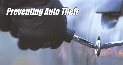 Tips for Preventing Auto Theft