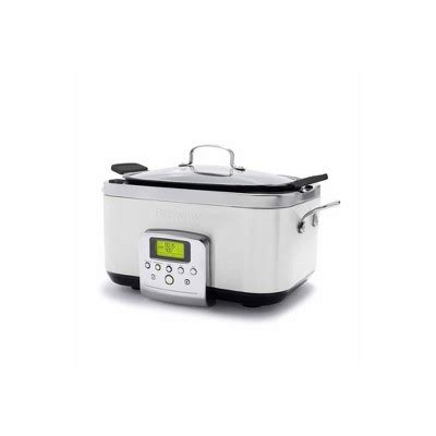 Greenpan 6qt Ceramic Slow Cooker Cloud Cream: Nonstick, Digital Timer, Reheat & Warm, Dishwasher ...