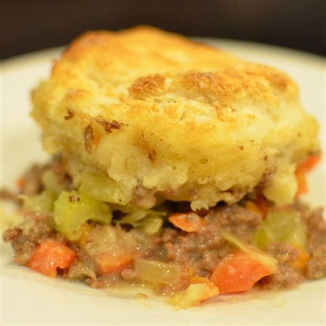 Retro Ground Beef Casserole with Biscuits