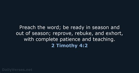 January 26, 2018 - Bible verse of the day (ESV) - 2 Timothy 4:2 - DailyVerses.net