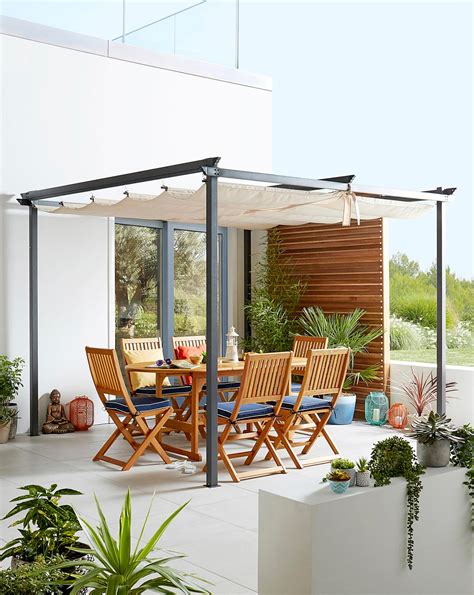 Pergola with Retractable Roof in 2021 | Pergola, Retractable roof ...