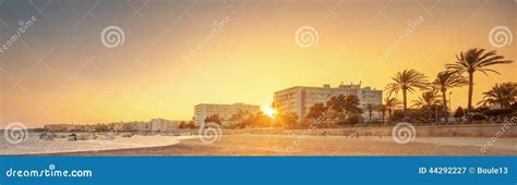 Ibiza island sunset view stock image. Image of reflection - 44292227