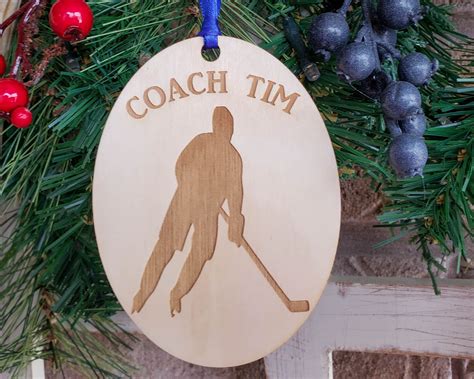 Hockey Coach Christmas Ornament Personalized Coach Gift | Etsy | Personalized christmas ...