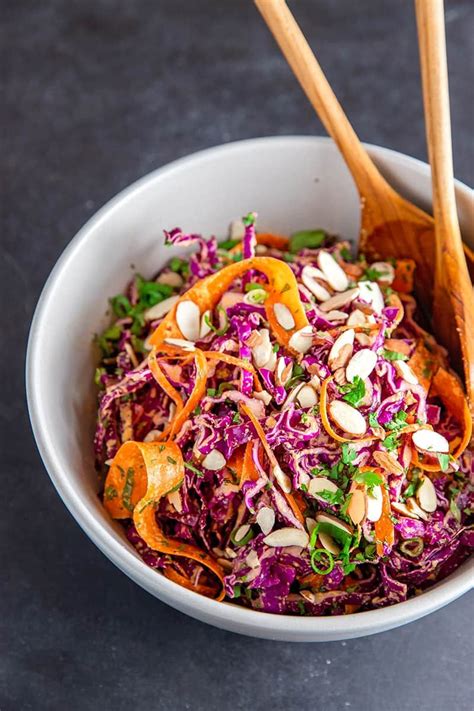 Red Cabbage Slaw with Tangy Carrot Ginger Dressing (Whole30) - Nom Nom Paleo® | Recipe | Cabbage ...