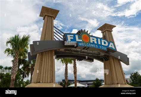 Florida welcome sign hi-res stock photography and images - Alamy