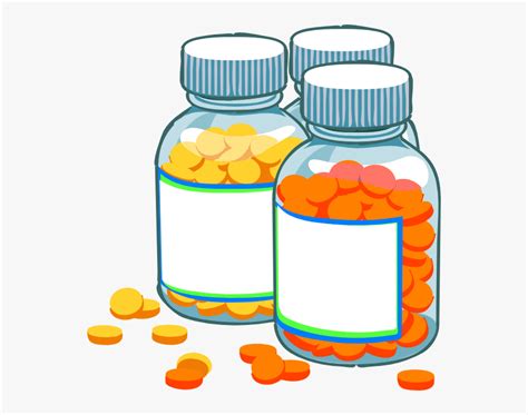 Clipart Medicine Bottle - Bottle Clipart Pharmacy Pill Prescription ...