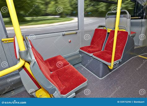 City Bus Interior stock photo. Image of empty, inside - 55975290