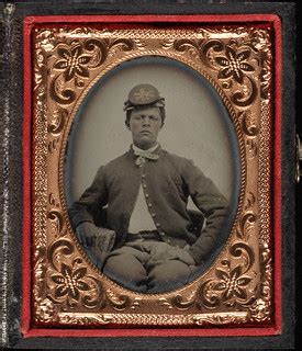 Three quarter portrait, young Civil War soldier in kepi. C… | Flickr