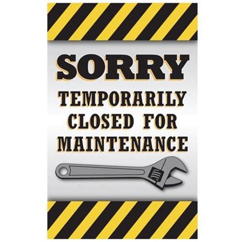 Maintenance Closure Sign for Signicade | SI0800S10 | Kleen-Rite