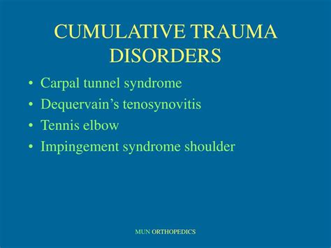 PPT - Cumulative Trauma Disorders PowerPoint Presentation, free ...