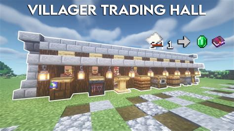 Easy Villager Trading Hall Tutorial in Minecraft 1.20 Unlimited Emerald Farm | Minecraft crafts ...