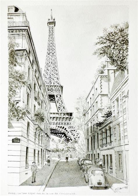 Paris Drawing at PaintingValley.com | Explore collection of Paris Drawing