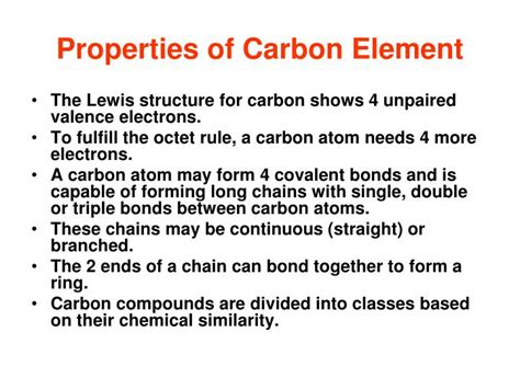 PPT - Properties of Carbon Element PowerPoint Presentation - ID:4693595