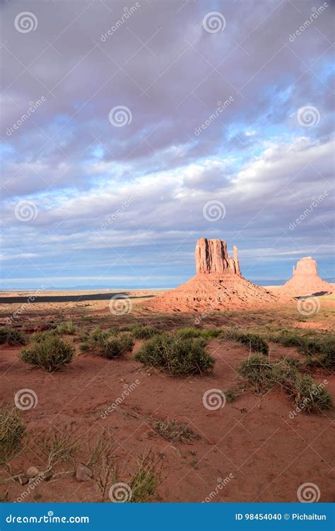 Mitten Buttes stock photo. Image of plateau, butte, mittens - 98454040