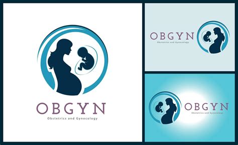 OBGYN obstetrics and gynecology clinic mom and baby pregnancy logo template design for brand or ...