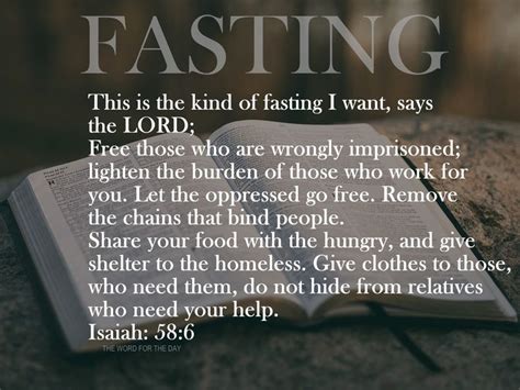 FASTING, PRAYING, ASH WEDNESDAY, LENT, TRUE FASTING, THE WORD FOR THE DAY QUOTES, BIBLE VERSE ...