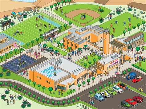 Sage Hill School Campus #pixelillustration, #isometric, #birdview, #pixelcity, #quickhoney, # ...