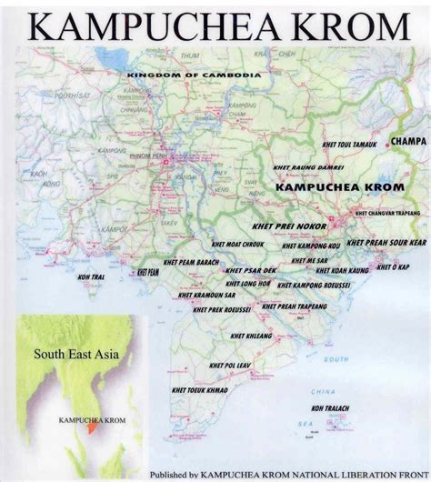 Khmer Empire Globe: KHMER KAMPUCHEA KROM MAP