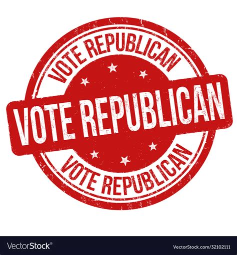 Vote republican sign or stamp Royalty Free Vector Image