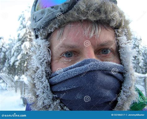 Ice Cold Blue Eyes in Lapland Stock Image - Image of snow, temp: 55186517