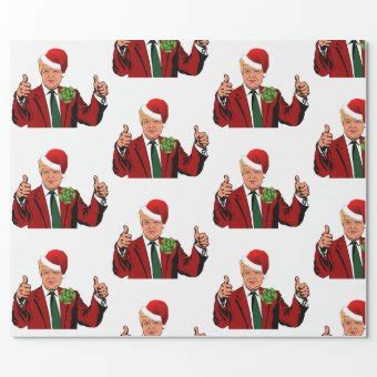 santa claus donald trump christmas wrapping paper | Zazzle