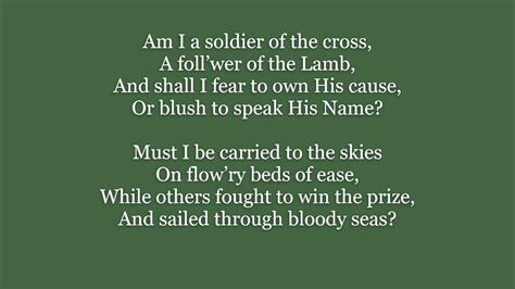 Am I a Soldier of the Cross - YouTube