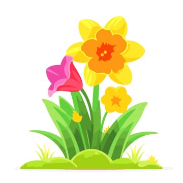 Free Spring Flower Clipart Vector Illustration Of Flowers Cartoon, Free Spring Flower, Clipart ...