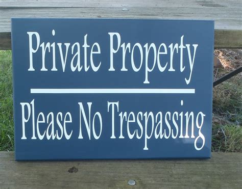 Private Property Wood Vinyl Signs for Home Decor and Business - Etsy