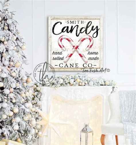 Candy Cane Co Personalized Sign - ToeFishArt