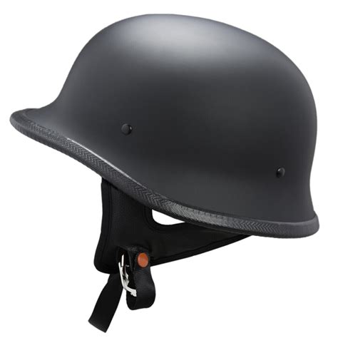 LUNATIC GERMAN STYLE SHORTY HELMET - DOT APPROVED - ADULT MOTORCYCLE ...