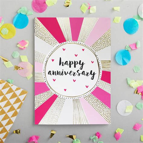 happy anniversary card by jessica hogarth designs | notonthehighstreet.com