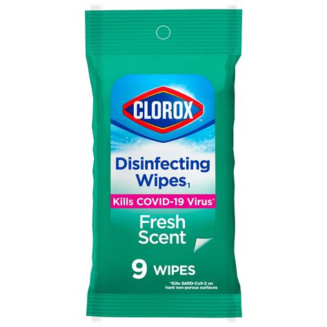 Clorox Disinfecting Wipes On The Go, Bleach Free Travel Wipes - Fresh ...