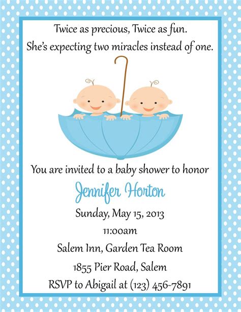 Twin Baby Shower Invitation - (Digital File) | sweetdesignsbyregan