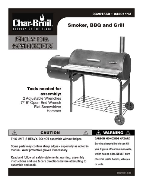 Char-Broil 3201560 Charcoal Grill User Manual | Manualzz