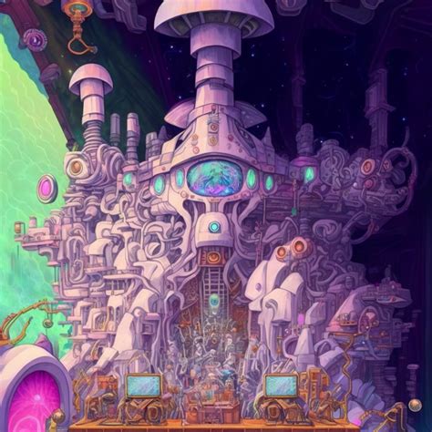 I used AI to create "DMT machine elves" art : r/DMT