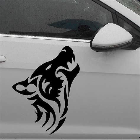 length:50cm Wolf Silhouette Classic Car Sticker For Cars Side, Truck Window ,Auto Door Kayak ...