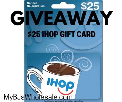 Winner Picked for $25 IHOP Giftcard | MyBJsWholesale | Gift card, Gift ...