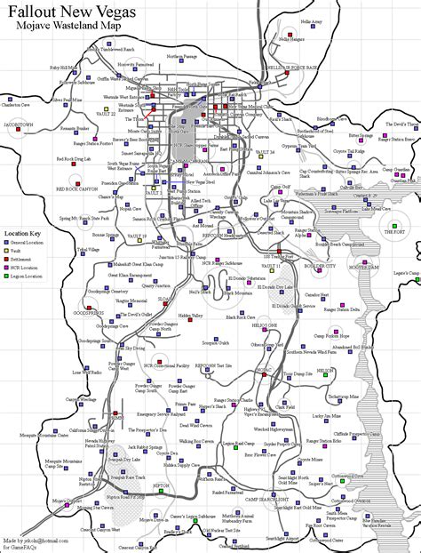 Fallout: New Vegas Mojave Wasteland Map for PC by jekoln - GameFAQs ...