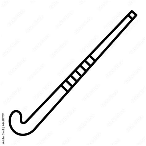 Vector Hockey Stick Outline Icon Design Stock Vector | Adobe Stock