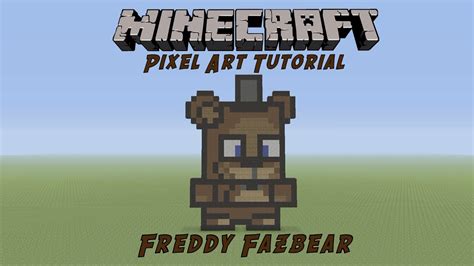 Minecraft Pixel Art Tutorial: Freddy Fazbear (Five Nights At Freddy's) - YouTube