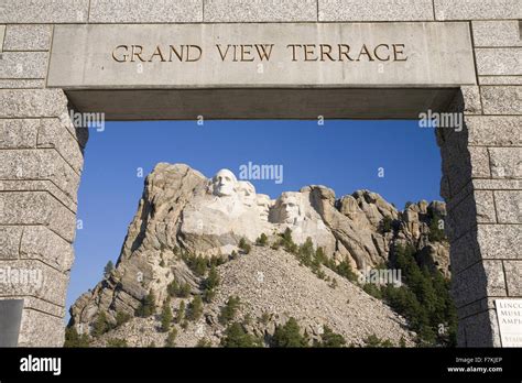 Grand View Terrace looking towards Mount Rushmore National Memorial ...