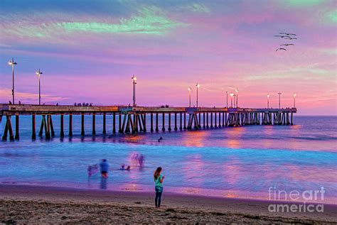 Venice Beach Pier Sunset Photograph by David Zanzinger - Pixels