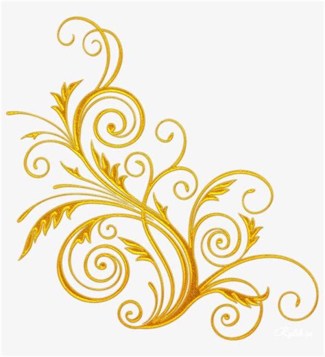 an artistic golden design on a white background