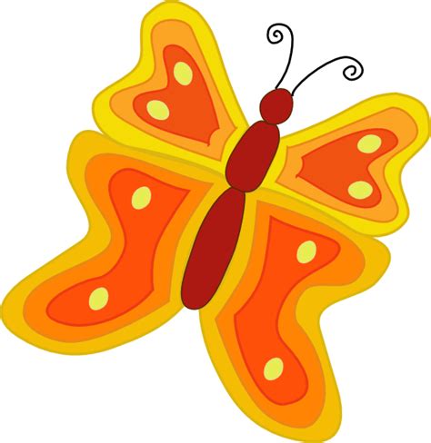 Orange Butterfly Clip Art at Clker.com - vector clip art online, royalty free & public domain