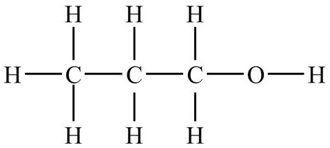 Solved Propanol, CH3CH2CH2OH, has the following structure: | Chegg.com