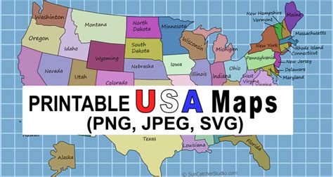 Printable US Maps with States (USA, United States, America) – DIY ...